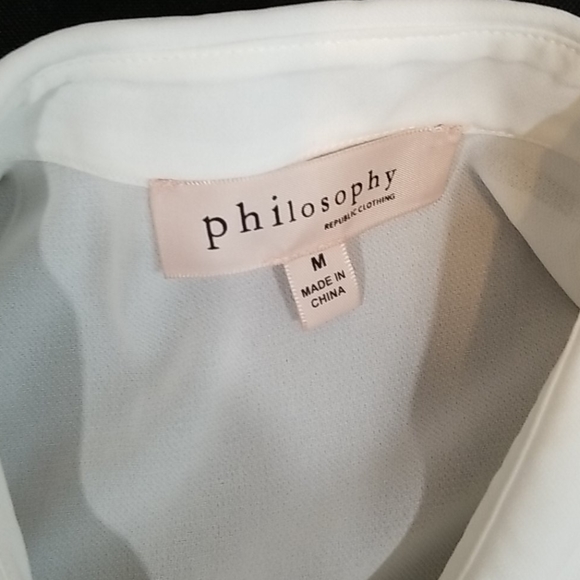 Philosophy Layered sleeveless button down top. M. - Picture 8 of 12